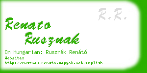 renato rusznak business card