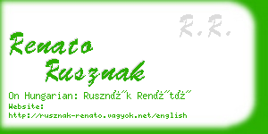 renato rusznak business card